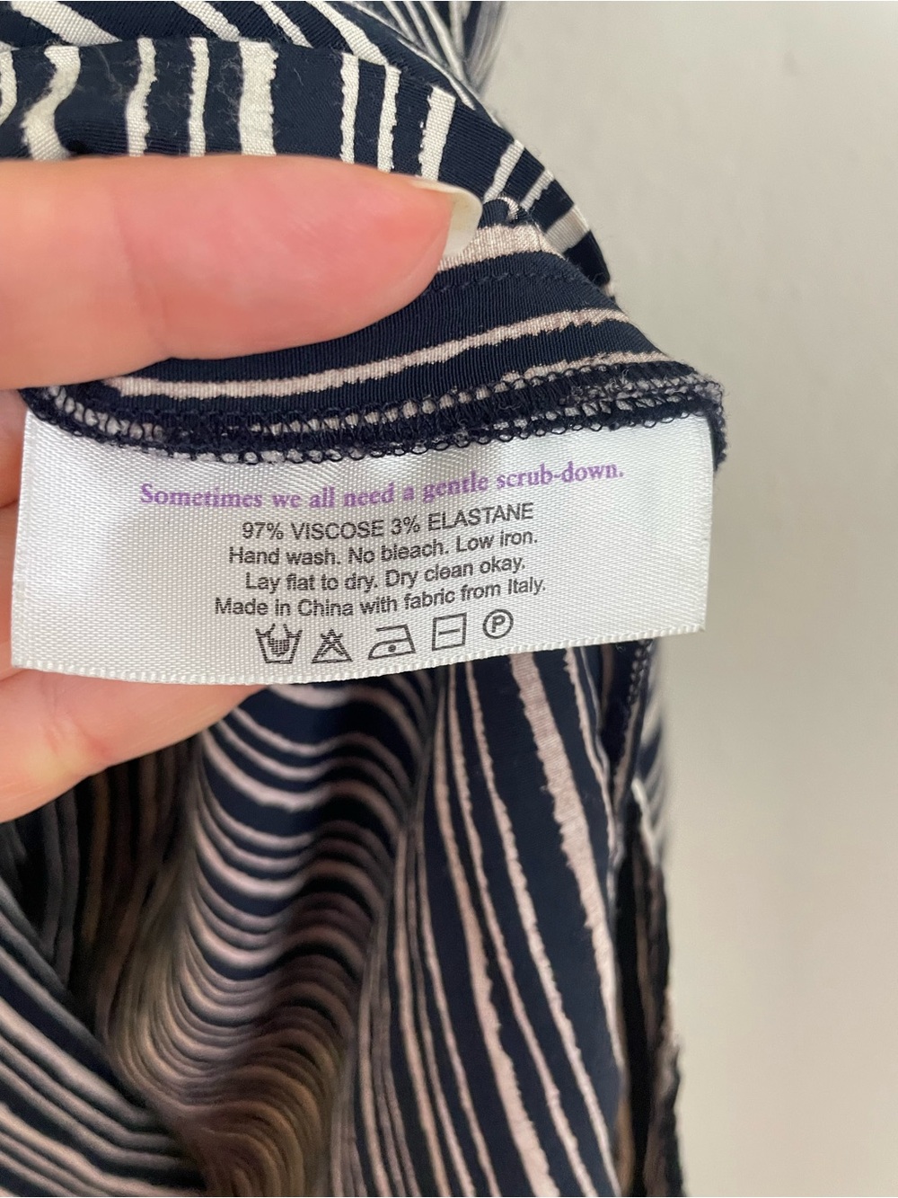 MM LAFLEUR The Nell Top—Thick Stripe Sleeveless Tunic Tank Size Medium Navy - Picture 7 of 10